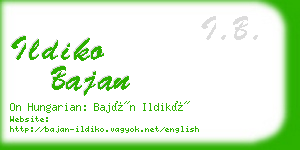 ildiko bajan business card